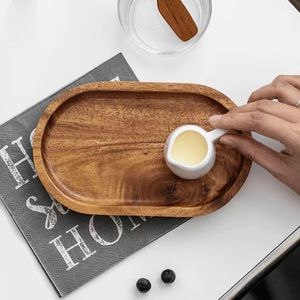 Stylish wooden tray.
